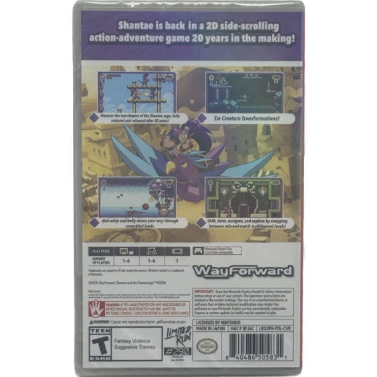Shantae Advance: Risky Revolution Event Exclusive *Foil Cover* [LRG #290] - Nintendo Switch