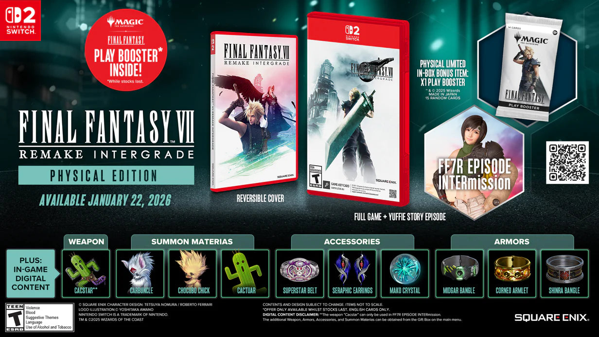 Final Fantasy VII Remake Intergrade (Game-Key Card) - Nintendo Switch 2