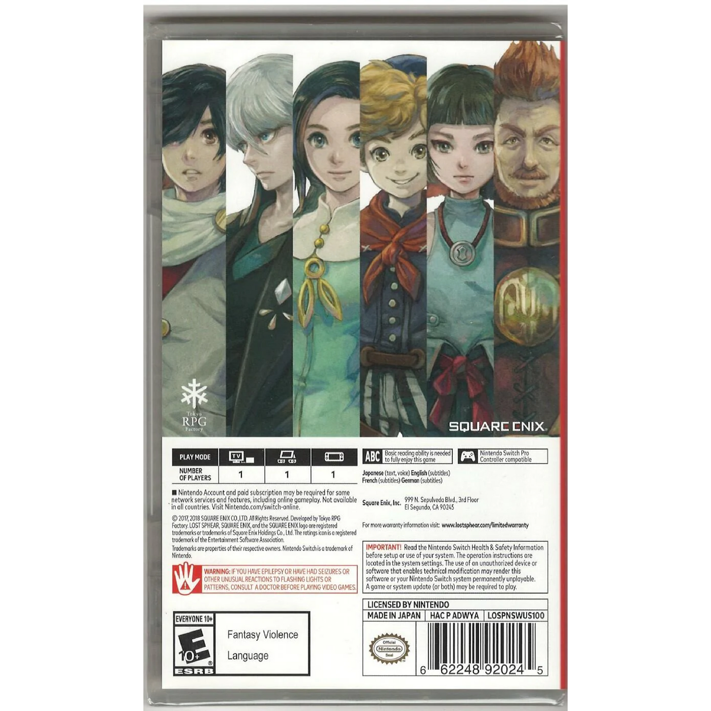 Lost Sphear - Nintendo Switch (Backorder - Expected Late July)