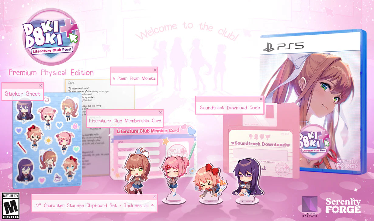 Doki Doki Literature Club Plus! [Premium Physical Edition] - PlayStation 5 (Backorder - Expected Week of June 15)