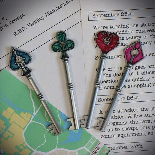 Resident Evil 2 - Set of Card Suit Keys (PRE-ORDER)